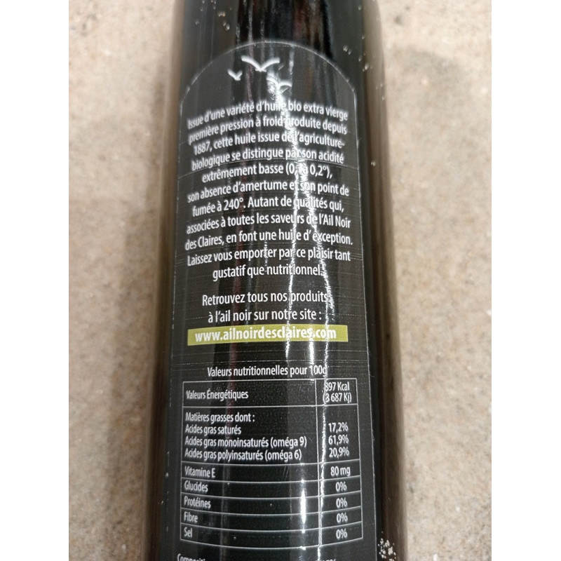 huile d olive vierge extra bio à l ail noir bio
