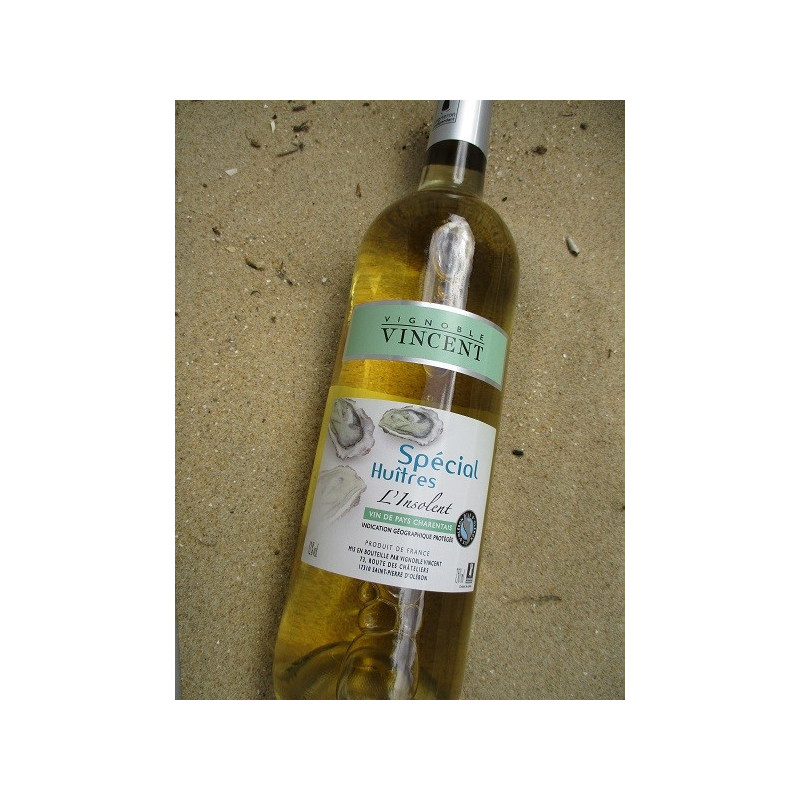vin blanc spécial huitres de l ile d oléron, vignoble vincent