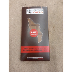 tablette de chocolat au lait au caramel