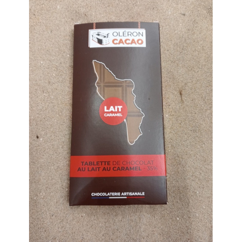 tablette de chocolat au lait au caramel