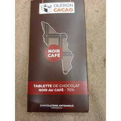 tablette de chocolat noir au café 70%