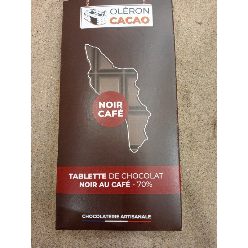 tablette de chocolat noir au café 70%