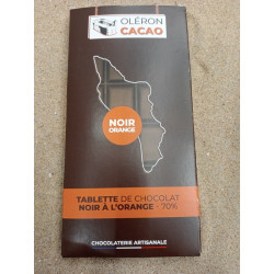 tablette de chocolat noir orange 70%