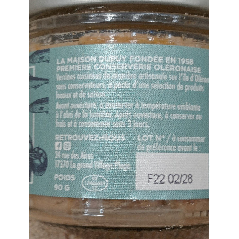 terrine sardine tomates confites